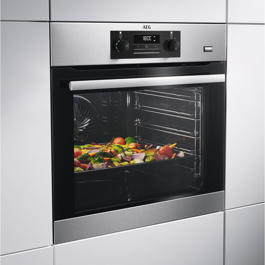 AEG BPS351220M Built In Pyrolytic SteamBake Multifunction Single Oven