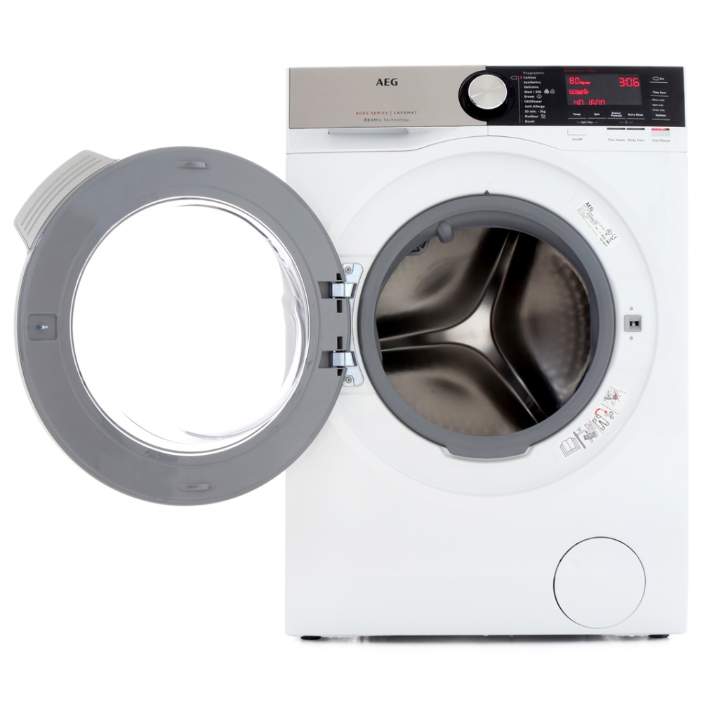 AEG L8FEC866R 8kg OKO Steam Washing Machine 1600rpm 8000 Series WHITE