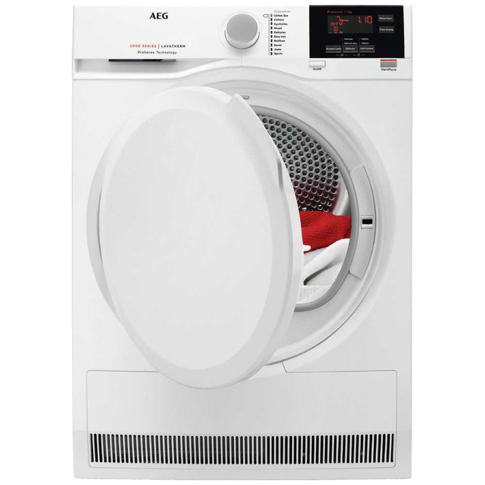 AEG T6DBG720N 7kg Condenser Tumble Dryer 6000 Series - WHITE