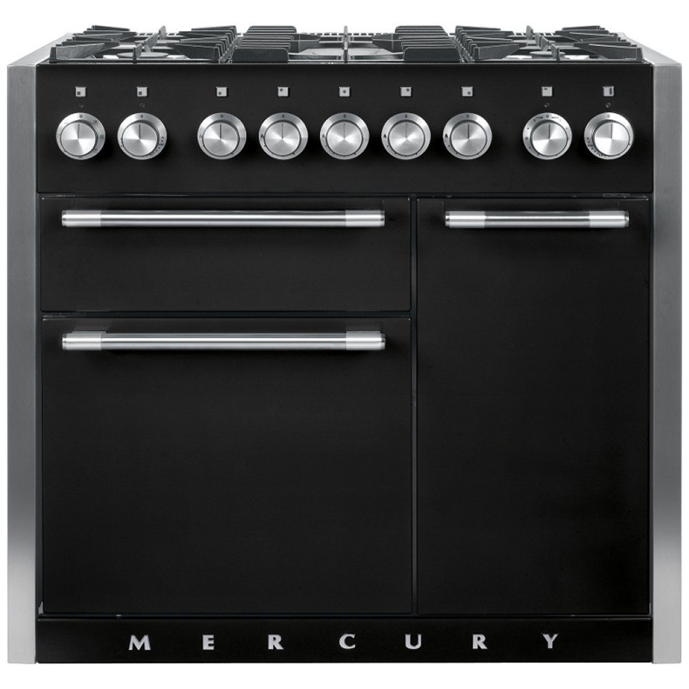Mercury MCY1000DFAB 93130 100cm Dual Fuel Range Cooker - BLACK