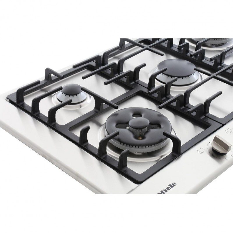 Miele KM2054SS 90cm Five Zone Gas Hob With Wok Burner STAINLESS STEEL Appliance City