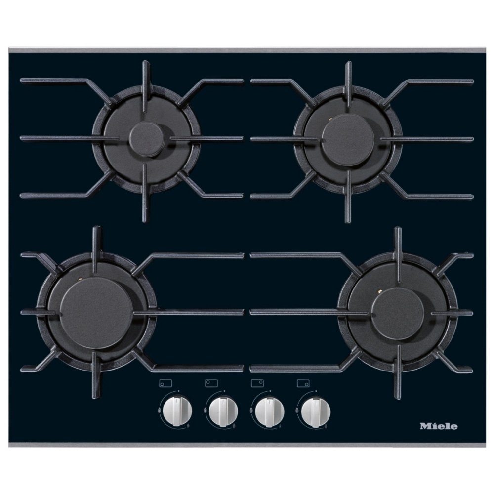 Miele KM3010 63cm Four Burner Gas On Glass Hob - STAINLESS STEEL