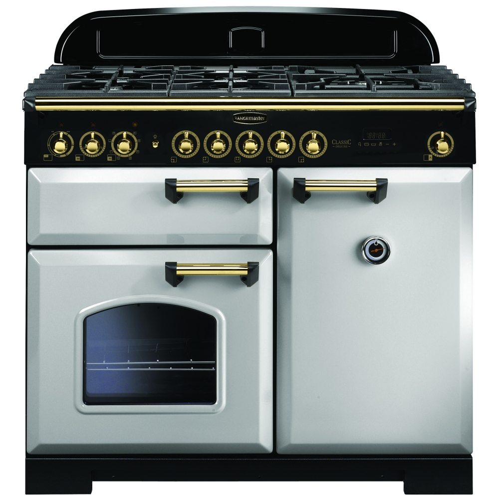 Rangemaster CDL100DFFRP/B Classic Deluxe 100cm Dual Fuel Range Cooker 114780 - ROYAL PEARL