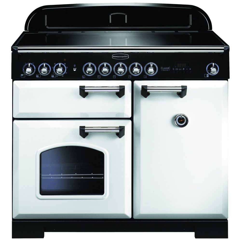 Rangemaster CDL100EIWH/C Classic Deluxe 100cm Induction Range Cooker
