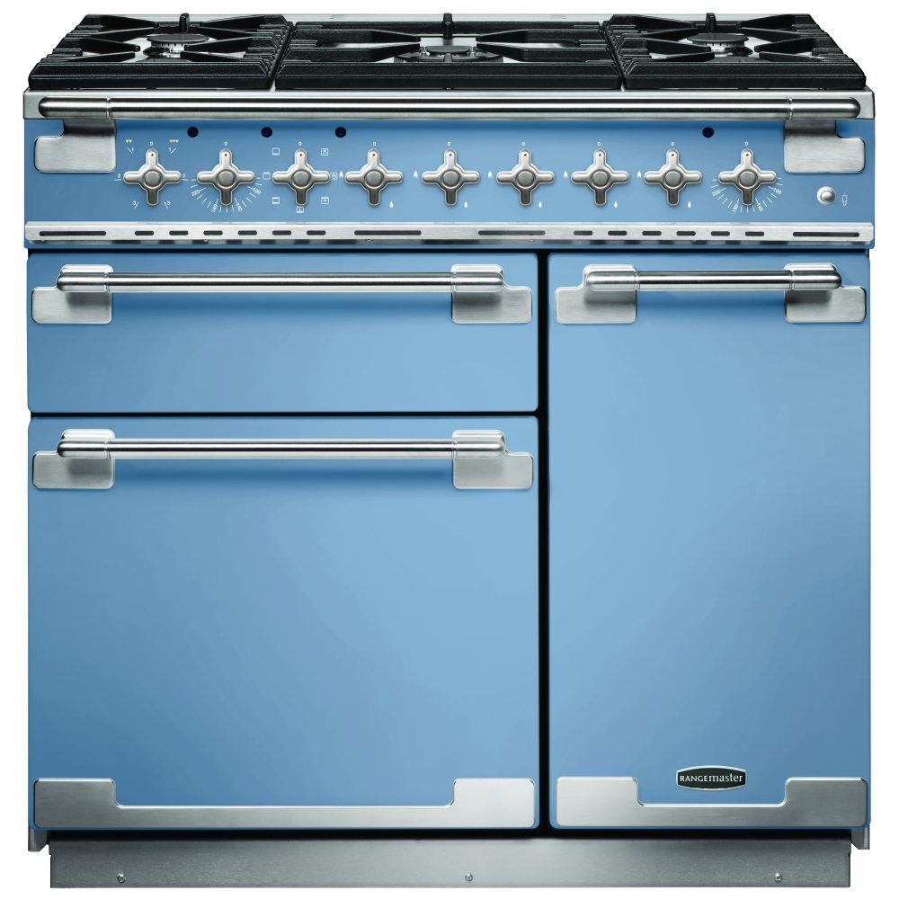 Rangemaster ELS90DFFCA Elise 90cm Dual Fuel Range Cooker 108430 - CHINA BLUE