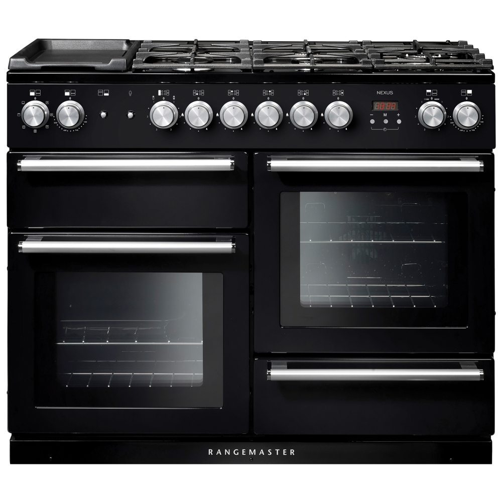 Rangemaster NEX110DFFBL/C Nexus 110cm Dual Fuel Range Cooker 104850 - BLACK