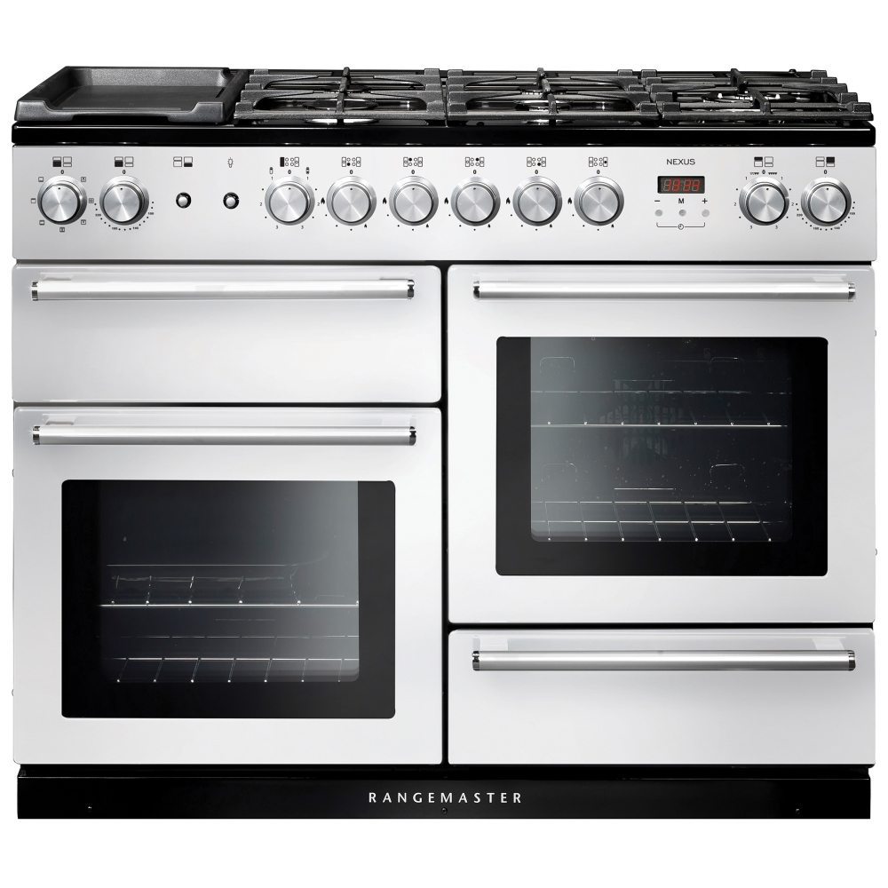 Rangemaster NEX110DFFWH/C Nexus 110cm Dual Fuel Range Cooker 106110 - WHITE