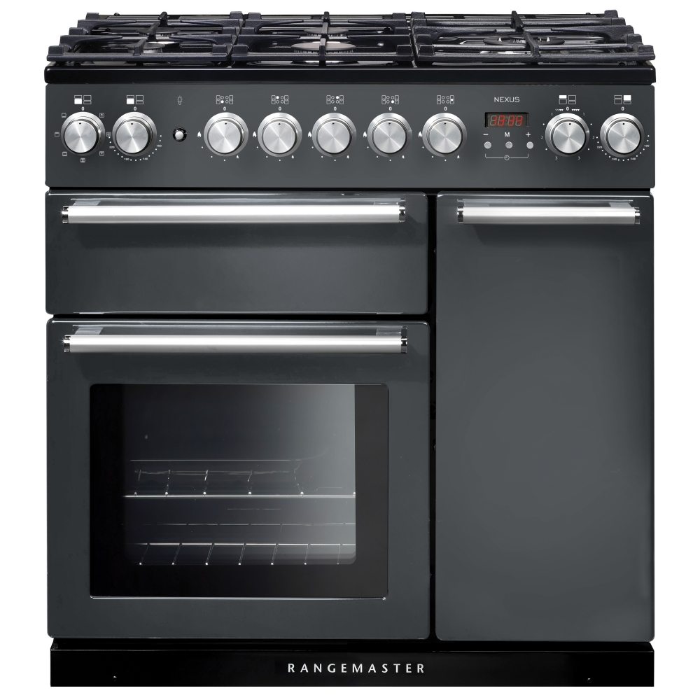 Rangemaster NEX90DFFSL/C Nexus 90cm Dual Fuel Range Cooker 106120 - SLATE