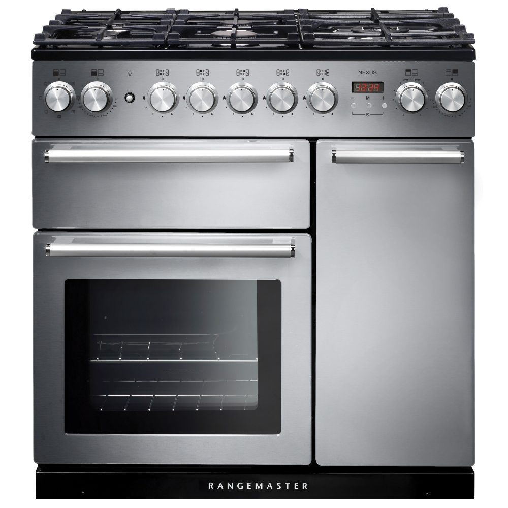 Rangemaster NEX90DFFSS/C Nexus 90cm Dual Fuel Range Cooker 106130 - STAINLESS STEEL