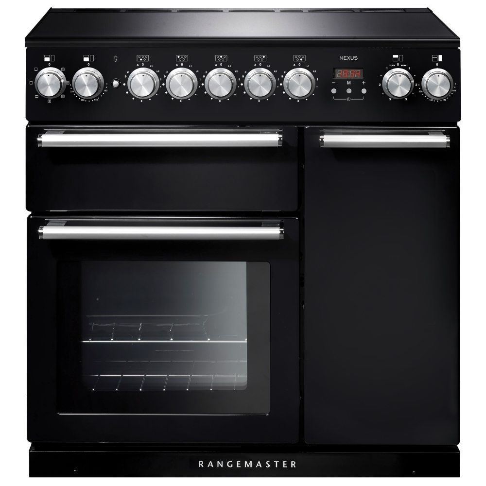 Rangemaster NEX90EIBL/C Nexus 90cm Induction Range Cooker 104820 - BLACK