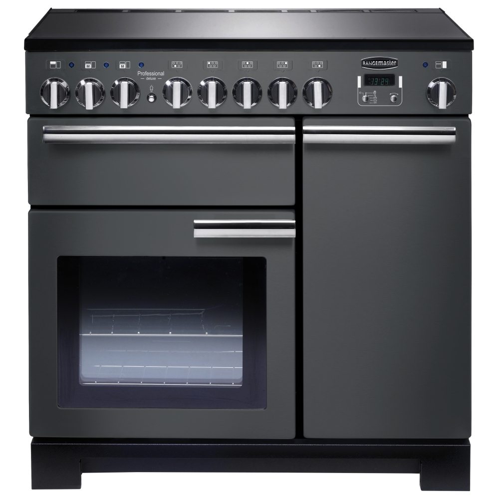 Rangemaster PDL90EISL/C Professional Deluxe 90cm Induction Range Cooker 105970 - SLATE