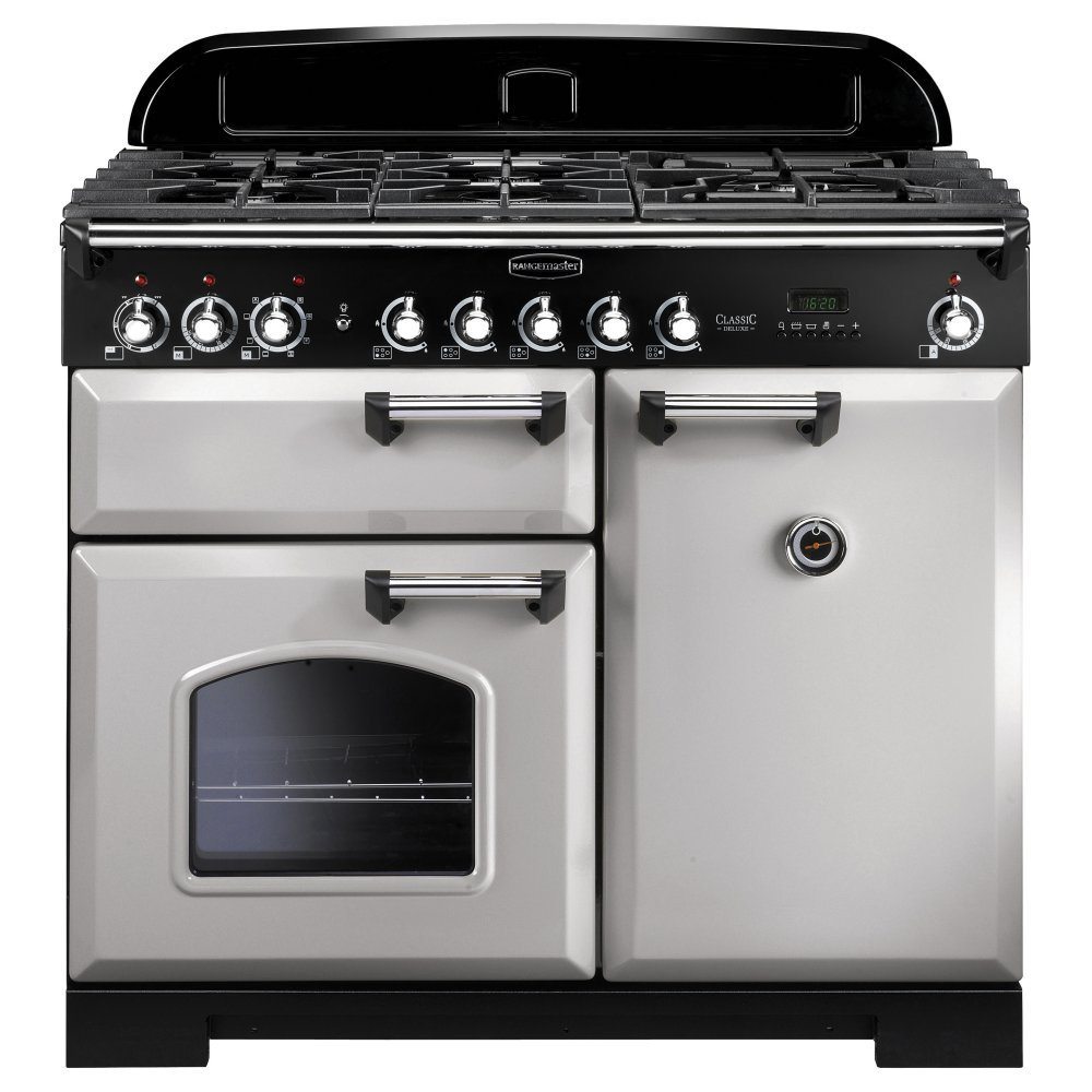 Rangemaster CDL100DFFRPC Classic Deluxe 100cm Dual Fuel Range Cooker 100630 - ROYAL PEARL