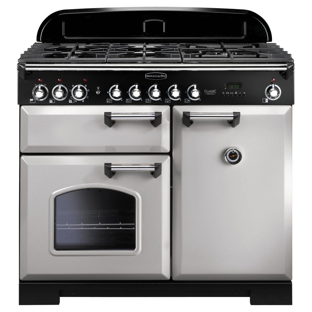 Rangemaster CDL100DFFRP/C Classic Deluxe 100cm Dual Fuel Range Cooker 100630 - ROYAL PEARL