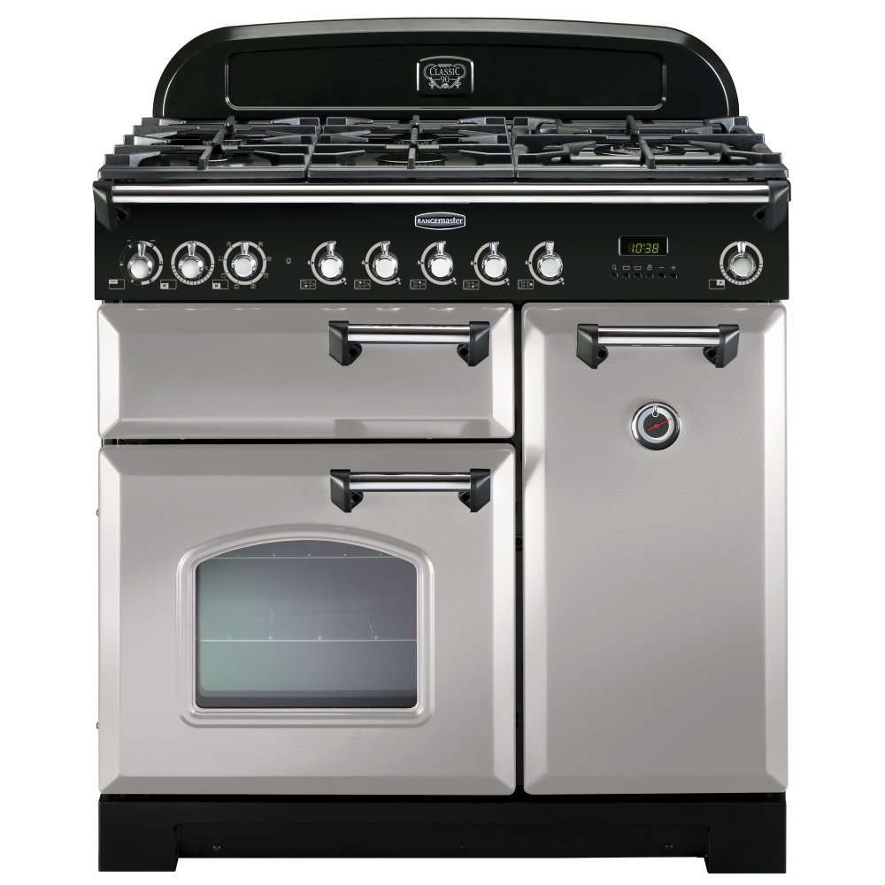 Rangemaster CDL90DFFRP/C Classic Deluxe 90cm Dual Fuel Range Cooker 100600 - ROYAL PEARL