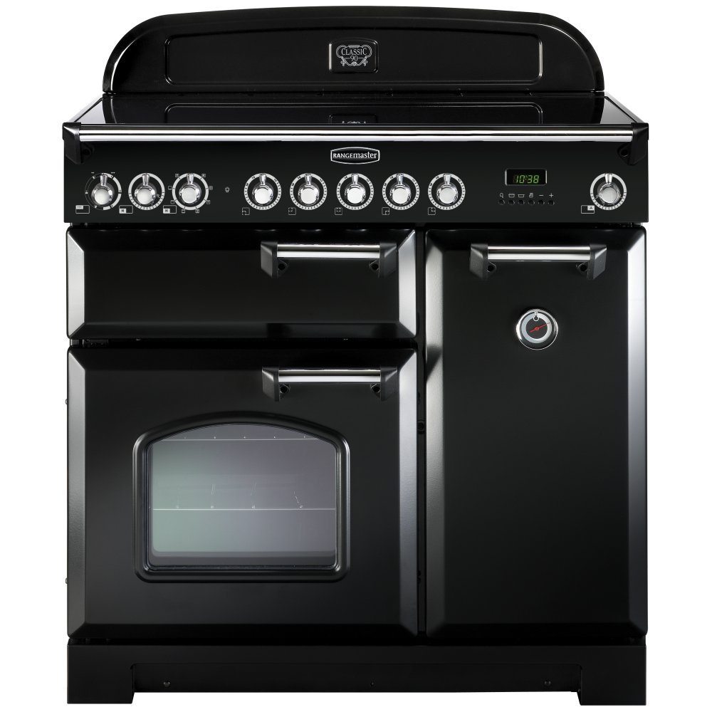 Rangemaster CDL90EIBL/C Classic Deluxe 90cm Induction Range Cooker 90220 - BLACK