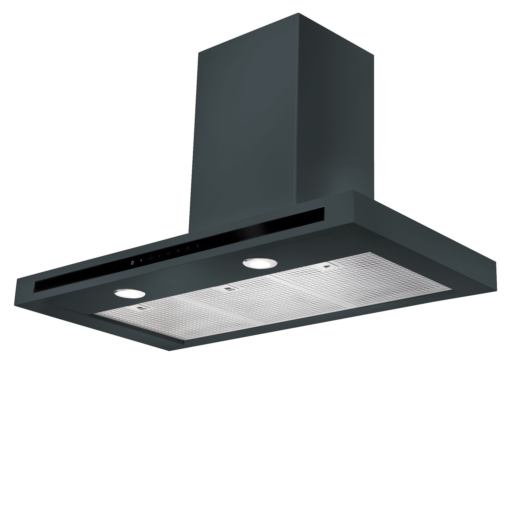 Rangemaster HLTHDS100SL 105460 100cm Hi Lite Flat Chimney Hood - SLATE