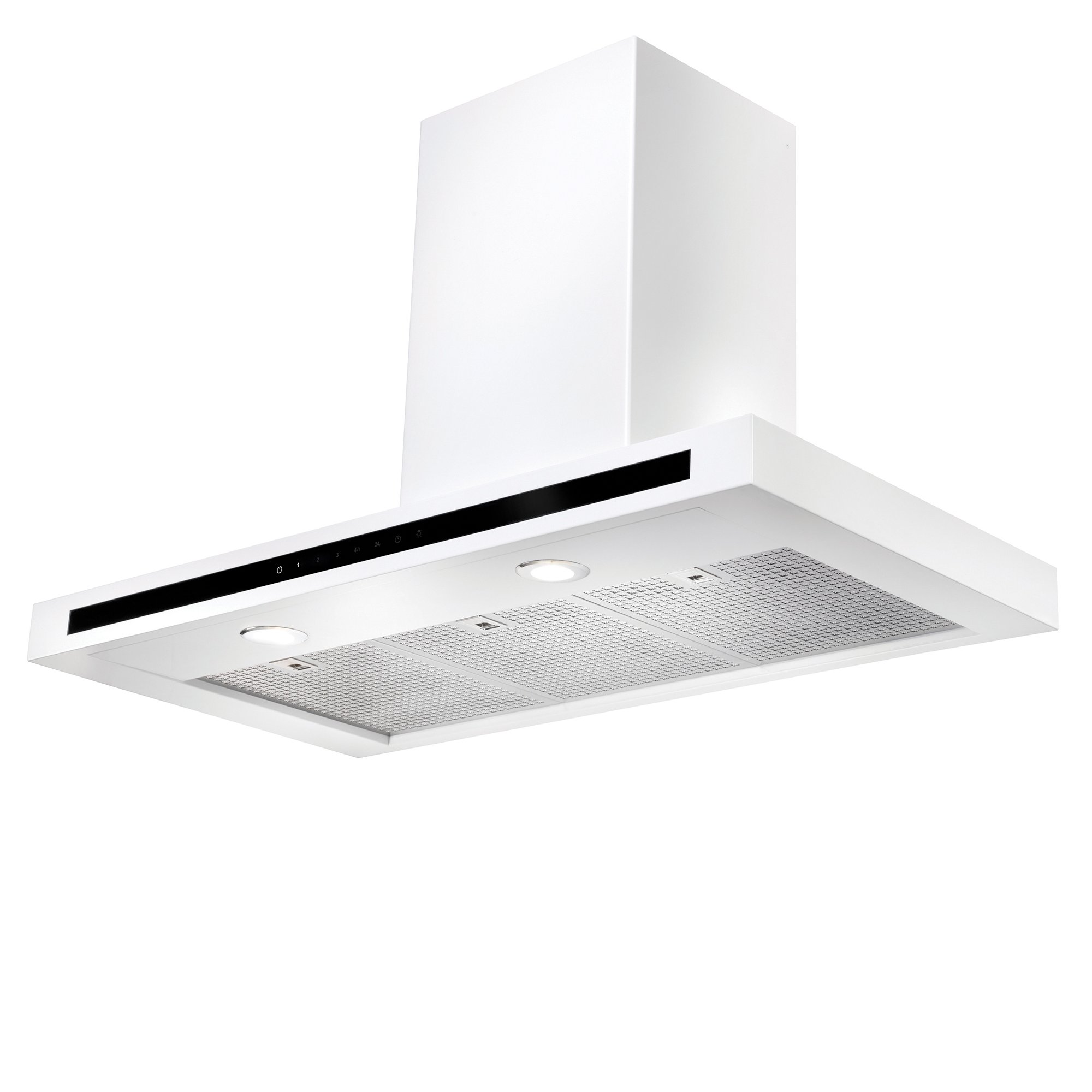 Rangemaster HLTHDS90WH 90cm Hi Lite Flat Chimney Hood - WHITE