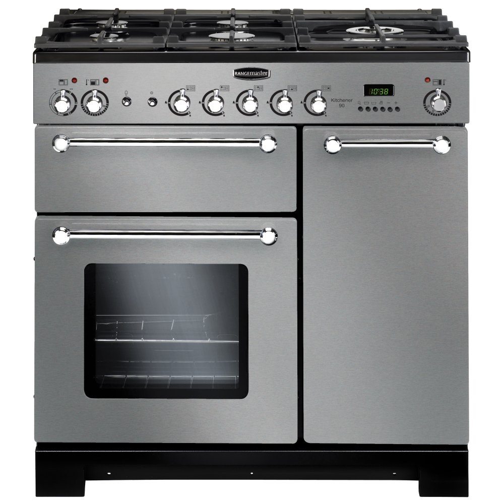 Rangemaster KCH90DFFSS/C Kitchener 90cm Dual Fuel Range Cooker 98760 – STAINLESS STEEL