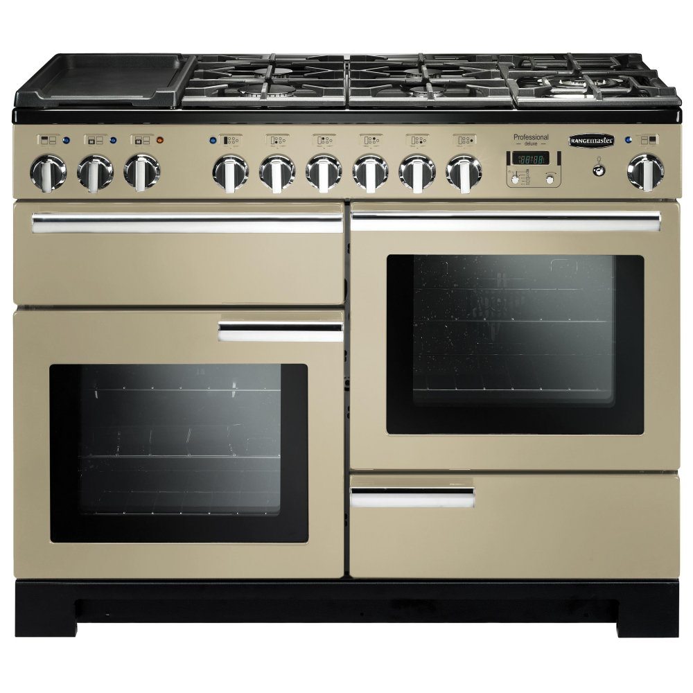 Rangemaster PDL110DFFCR/C Professional Deluxe 110cm Dual Fuel Range Cooker 97530 - CREAM