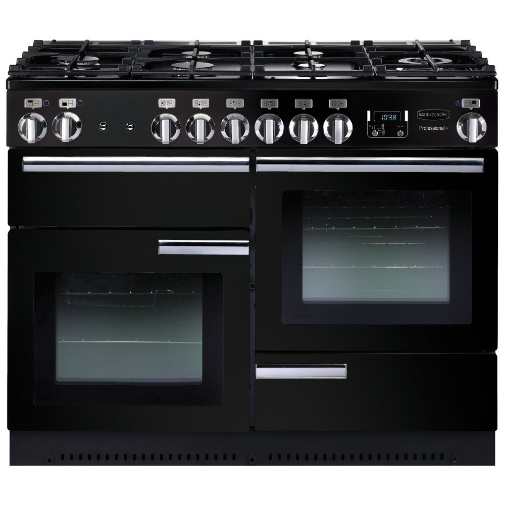 Rangemaster PROP110DFFGB/C Professional Plus 110cm Dual Fuel Range Cooker 91680 - BLACK