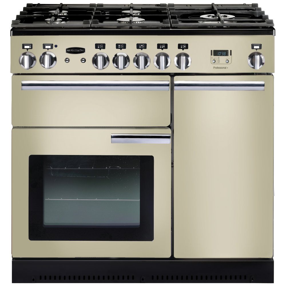Rangemaster PROP90DFFCR/C Professional Plus 90cm Dual Fuel Range Cooker 91620 - CREAM