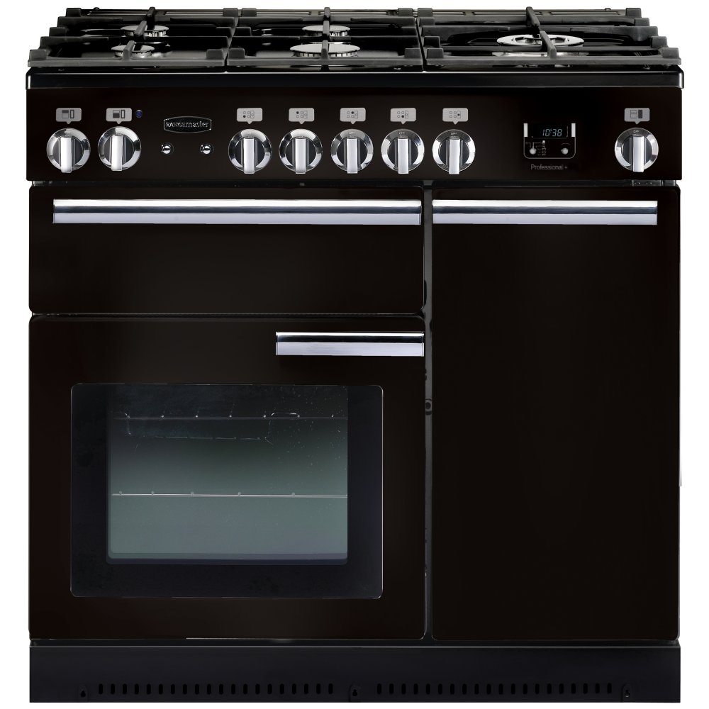 Rangemaster PROP90DFFGB/C Professional Plus 90cm Dual Fuel Range Cooker 91630 - BLACK