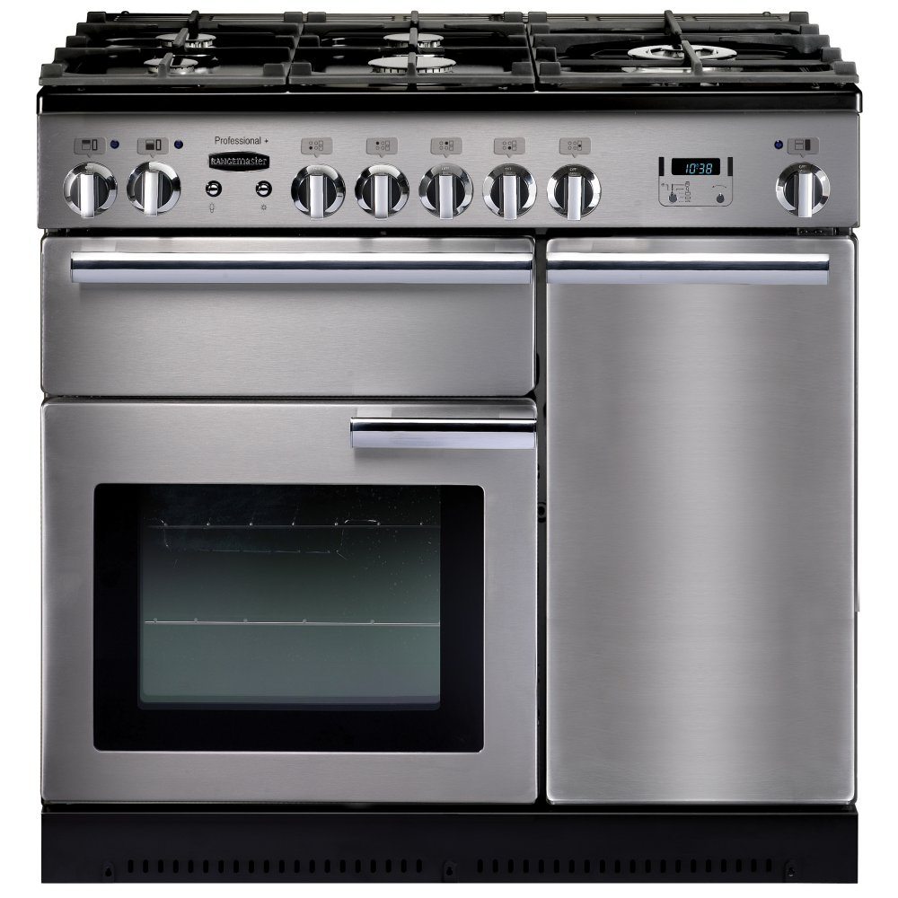 Rangemaster PROP90DFFSS/C Professional Plus 90cm Dual Fuel Range Cooker 84340 - STAINLESS STEEL
