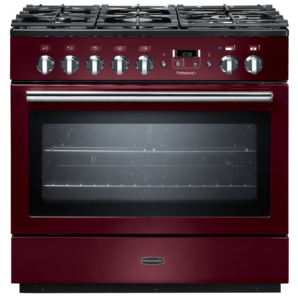 Rangemaster PROP90FXDFFCY/C Professional Plus FX 90cm Dual Fuel Range Cooker 91140 - CRANBERRY