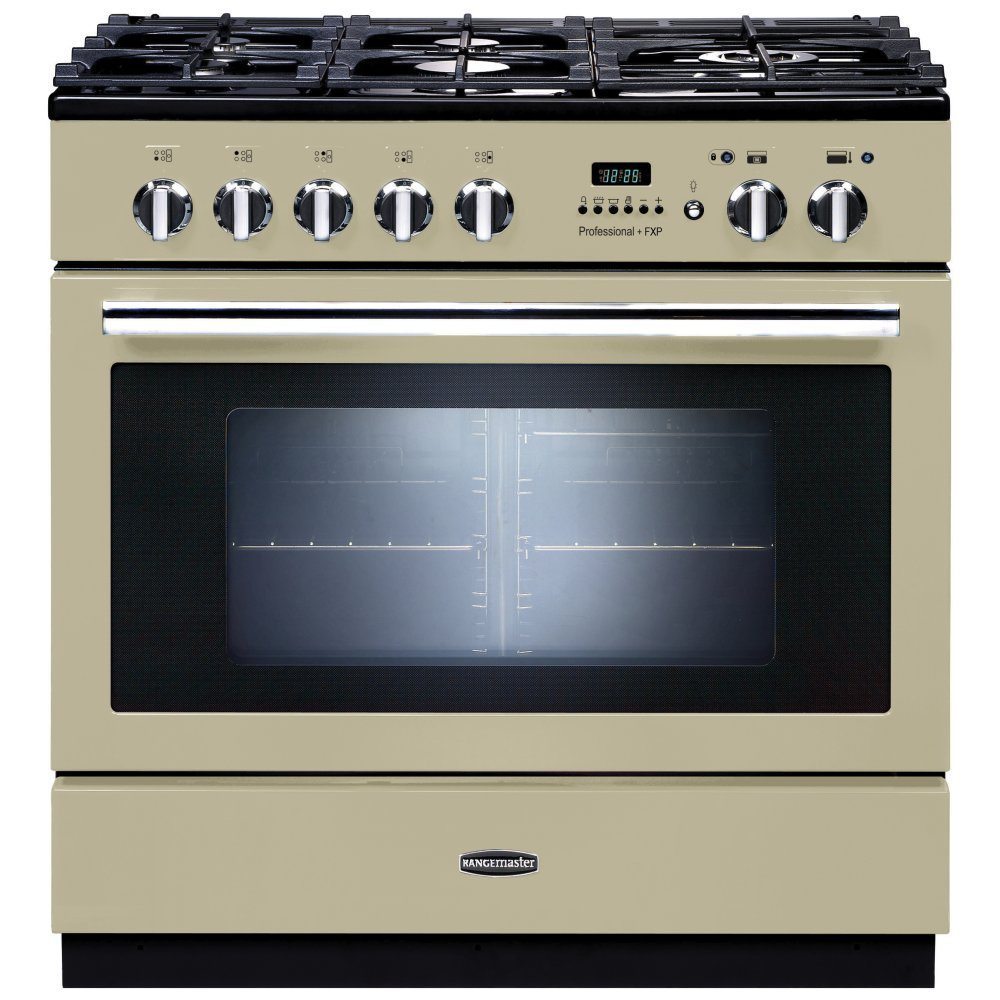 Rangemaster PROP90FXPDFFCR/C Professional Plus FX 90cm Pyrolytic Dual Fuel Range Cooker 92740 - CREAM