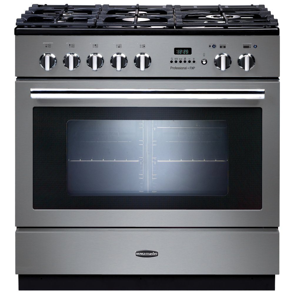 Rangemaster PROP90FXPDFFSS/C Professional Plus FX 90cm Pyrolytic Dual Fuel Range Cooker 92720 - STAINLESS STEEL