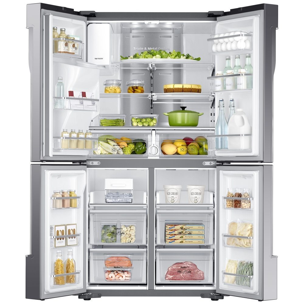 Samsung Rf56j9040sr French Style Rf9000 Four Door Fridge Freezer With Ice Water Stainless Steel