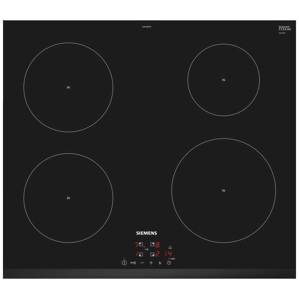 Siemens Eu631bef1b Iq 100 60cm Induction Hob 13 Amp Black