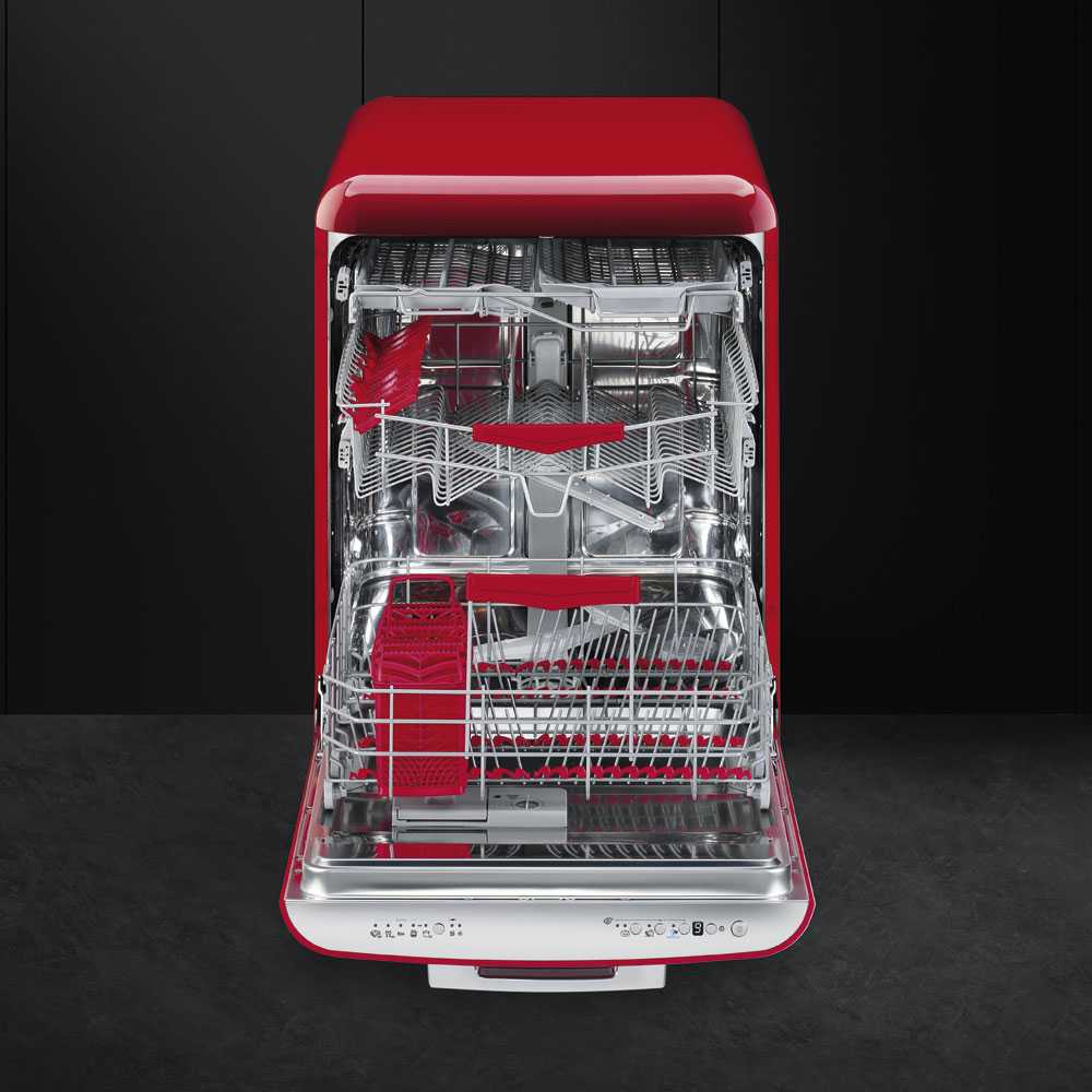 Smeg DF6FABRD 60cm Freestanding Retro Dishwasher RED Appliance City