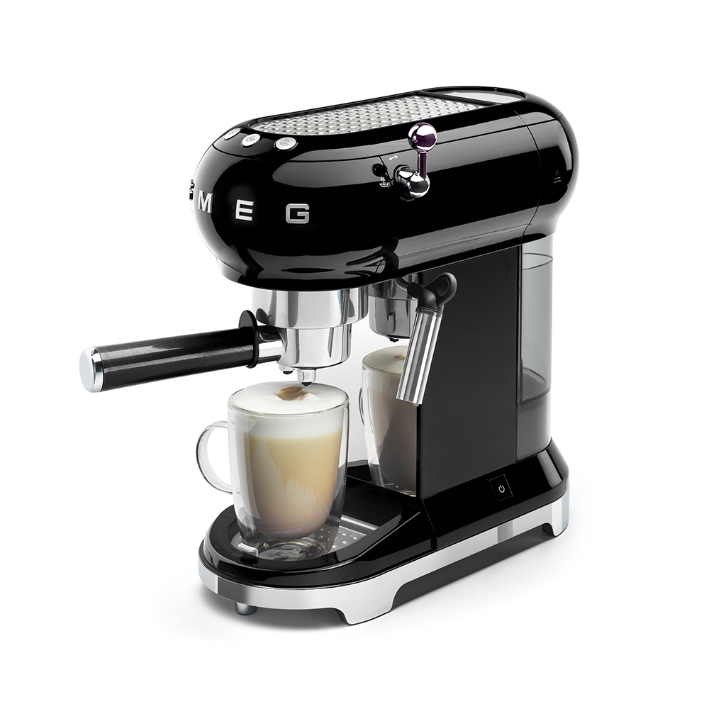 Smeg ECF01BLUK Freestanding Retro Espresso Coffee Machine BLACK