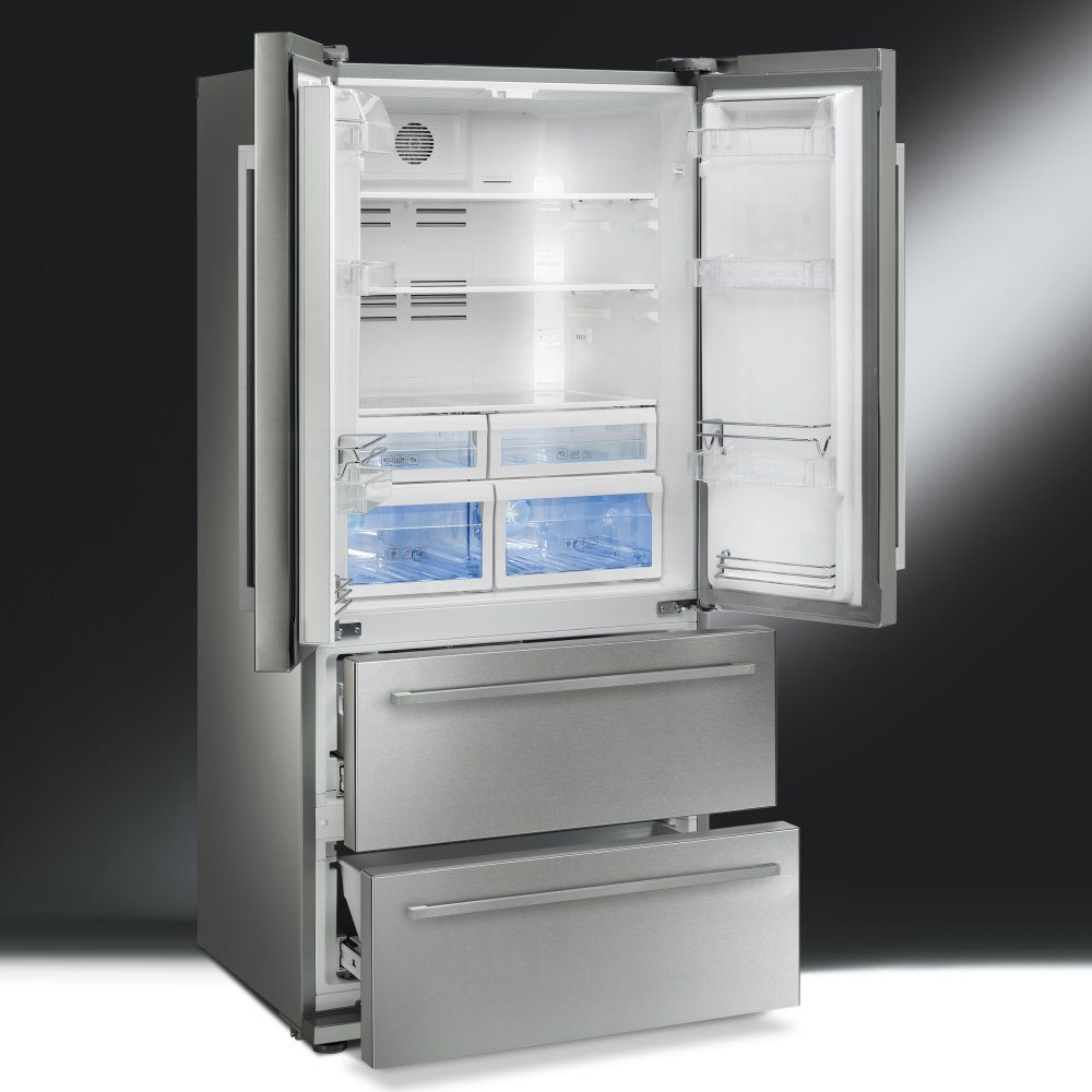 Smeg Fq55fx1 French Style Four Door Fridge Freezer Non Ice Water