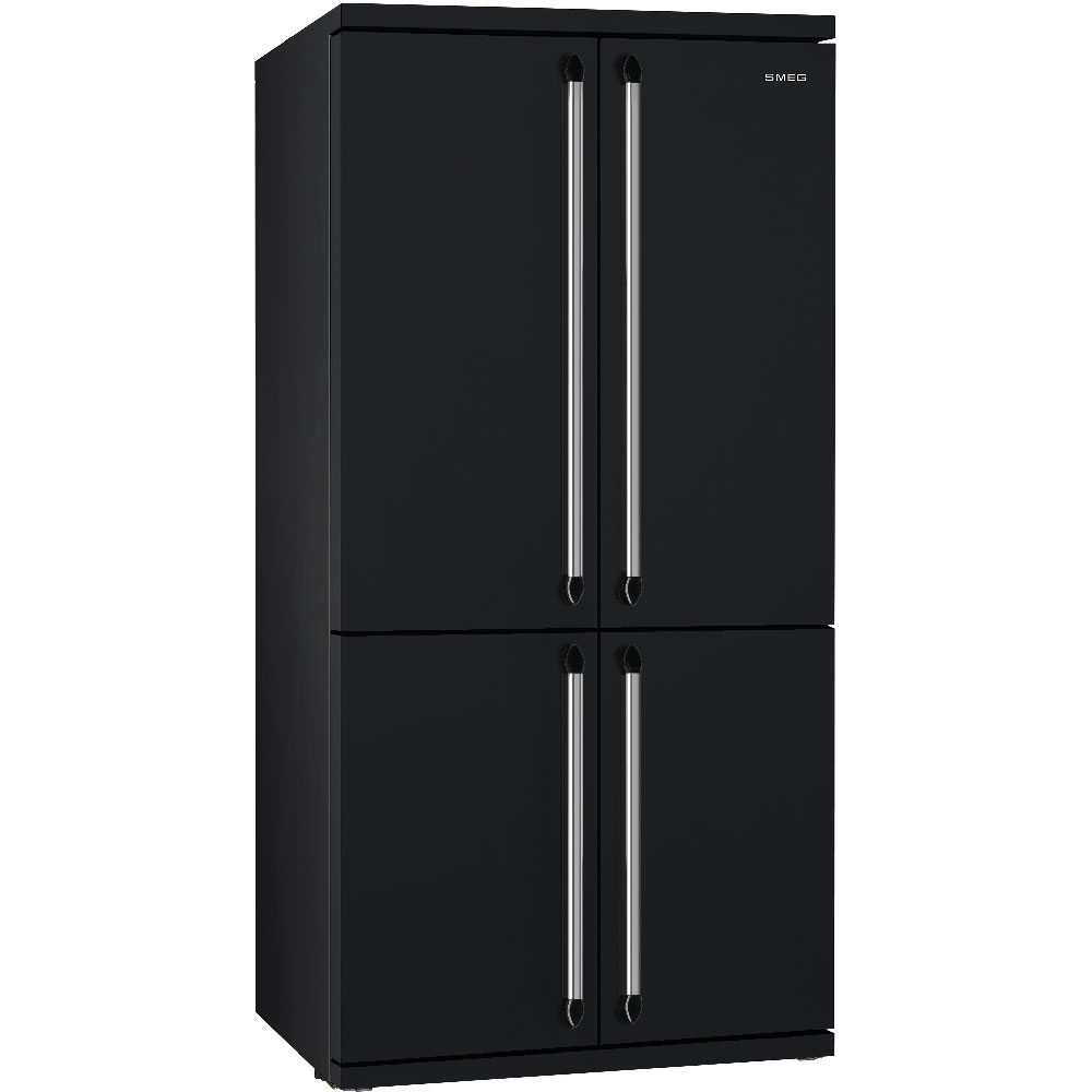 Smeg Fq960n Victoria French Style Four Door Fridge Freezer Non Ice Water Black