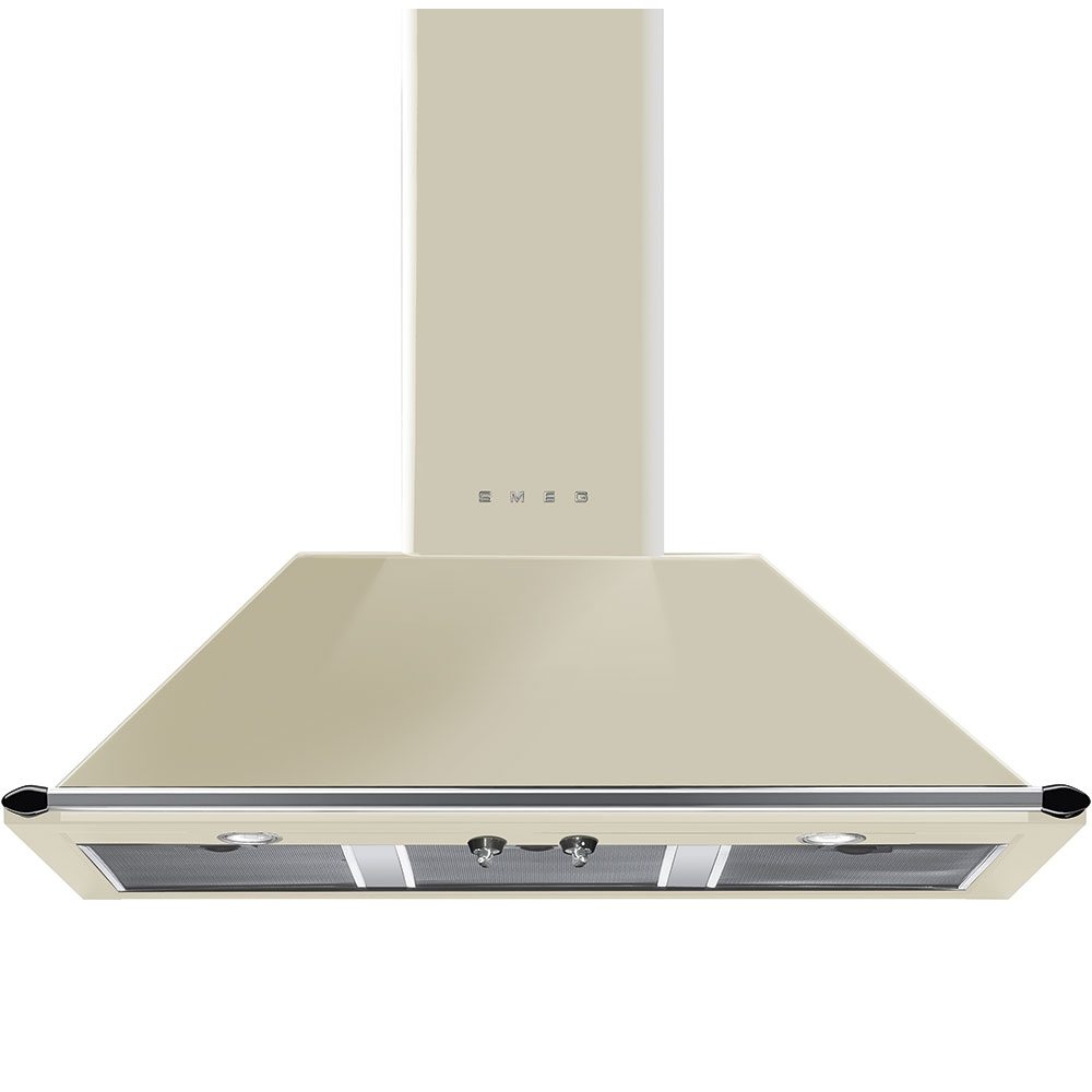 Smeg KT100PE 100cm Victoria Chimney Hood With Rail - CREAM