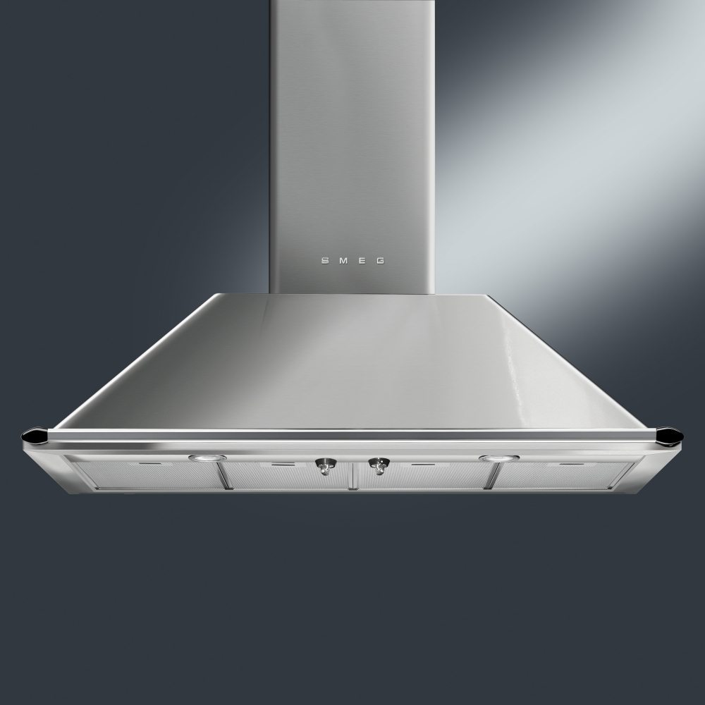 Smeg KTR110XE 110cm Victoria Chimney Hood With Rail - STAINLESS STEEL