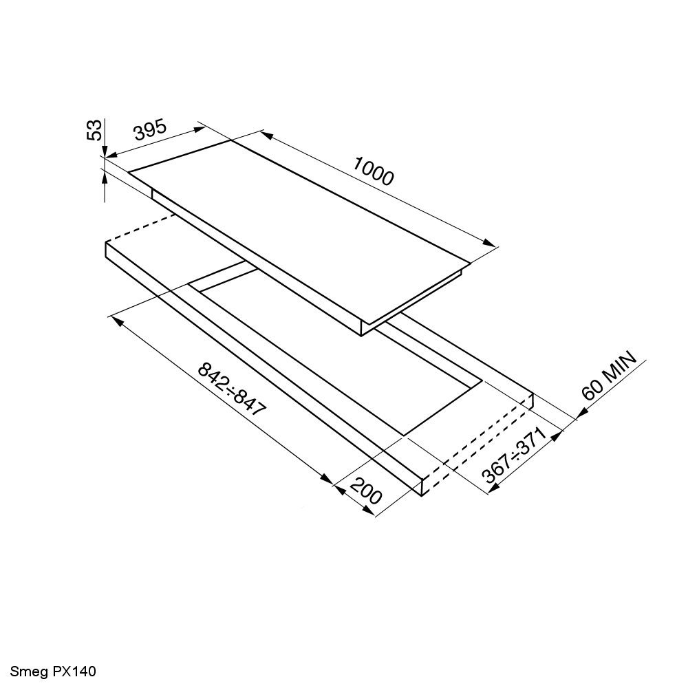 Smeg PX140 100cm Shallow Depth Gas Hob Appliance City