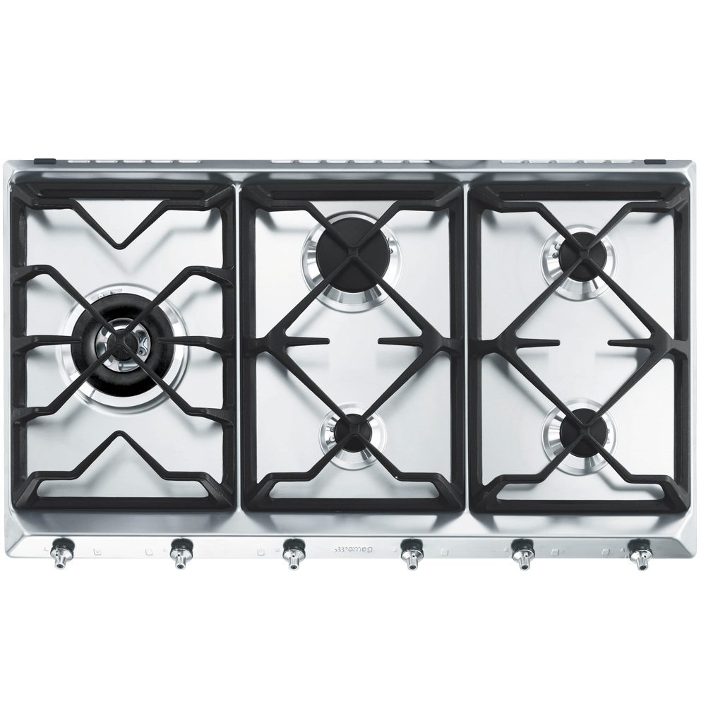 Smeg SE97GXBE5 90cm Classic 5 Burner Gas Hob STAINLESS STEEL