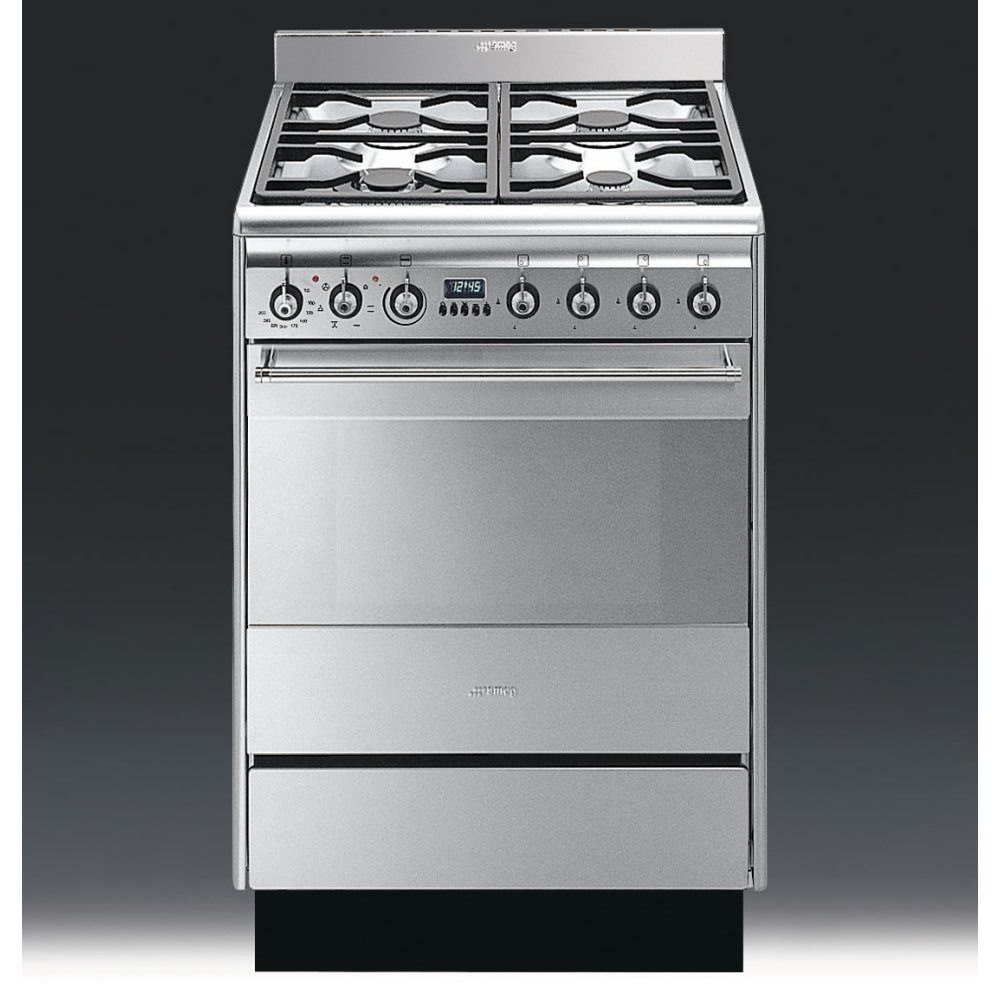 Smeg SUK61MX8 60cm Freestanding Dual Fuel Cooker STAINLESS STEEL