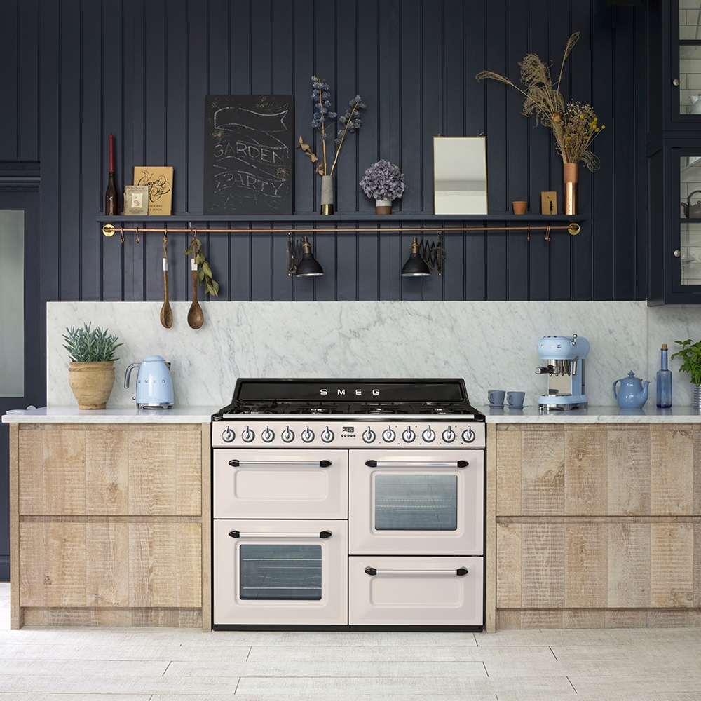 Smeg TR4110P1 110cm Victoria Dual Fuel Range Cooker CREAM Appliance
