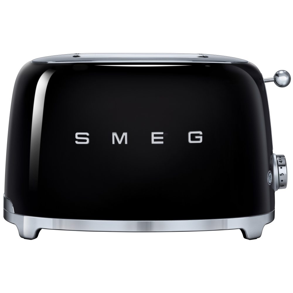 Smeg TSF01BLUK Retro 2 Slice Toaster - BLACK - Appliance City