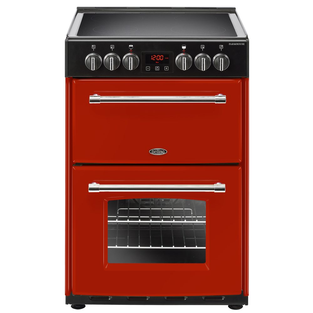 Belling FARMHOUSE 60EHJA 4712 60cm Freestanding Electric Cooker - RED