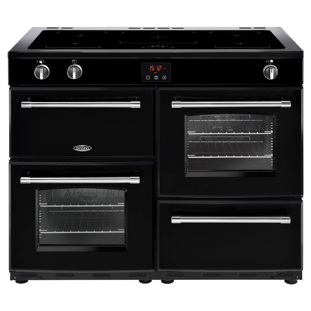 Belling FARMHOUSE 110EIBLK 4154 110cm Induction Range Cooker BLACK Appliance City