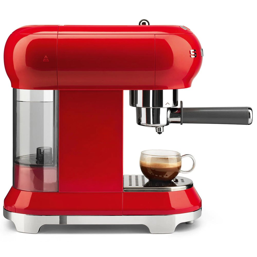Smeg ECF01RDUK Freestanding Retro Espresso Coffee Machine RED
