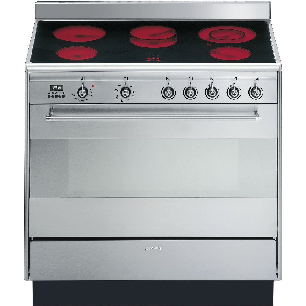 Smeg SUK91CMX9 90cm Ceramic Range Cooker - STAINLESS STEEL - Appliance City