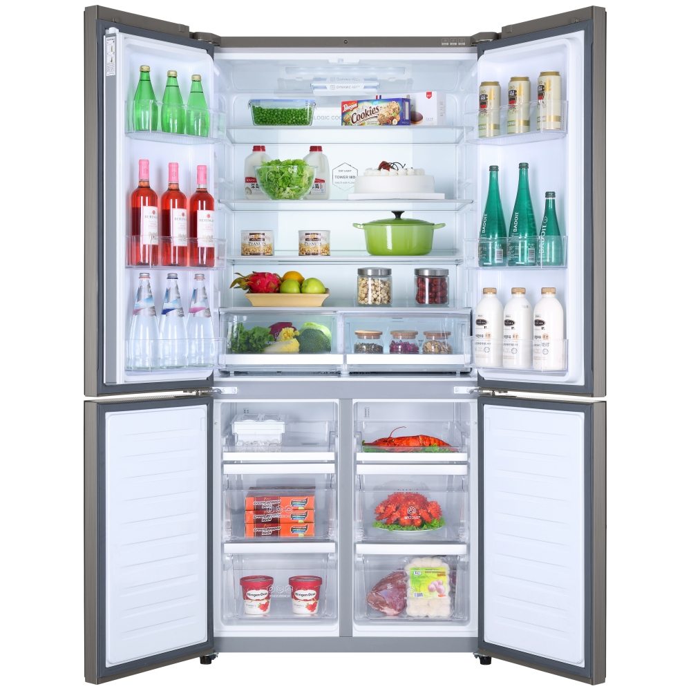 Haier HTF610DM7 Cube Series American Style Four Door Fridge Freezer