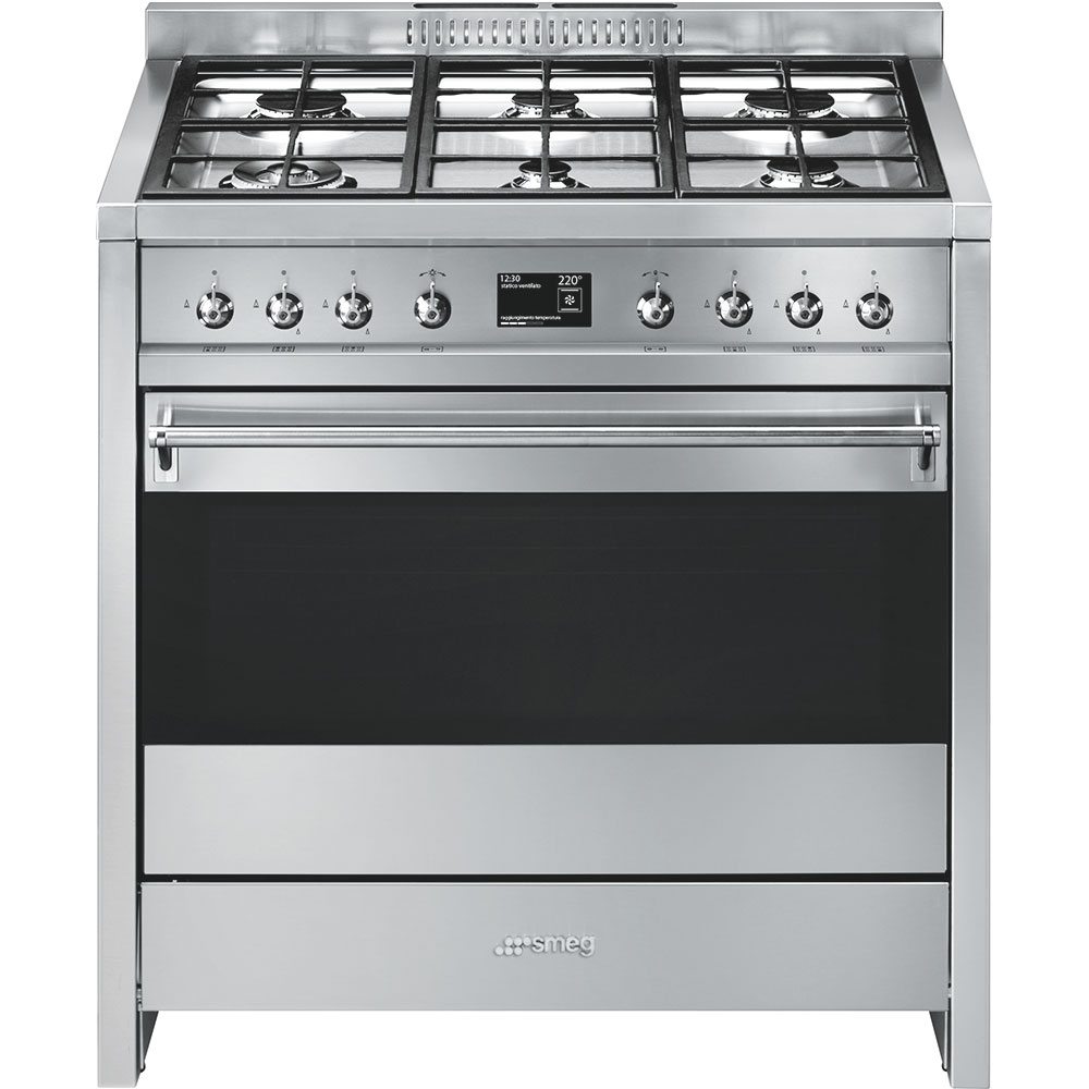 Smeg A1-9 90cm Opera Dual Fuel Range Cooker - STAINLESS STEEL