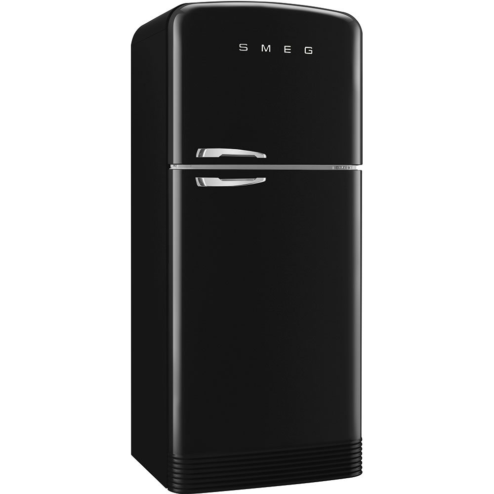 Smeg FAB50RBL 80cm Retro Top Mount Frost Free Fridge Freezer BLACK